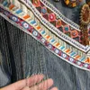 Women's Jackets Boho Inspired Denim EMBELLISHED DENIM coat bohemian gypsy bomber jacke outwear chaqueta 240301