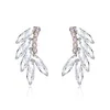 Dangle Earrings Exaggerated Retro Alloy With Crystal Inlay Geometric Semi-circular Arc Multi-color