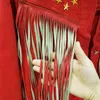 Women's Jackets Jackets Autumn Red Denim Women Star Rivet Suede Fringe Single-breasted Long Sleeve Female Outerwear Ropa Z544 240301