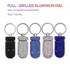 Keychains S 2Pcs Case Box Outdoor Waterproof Rhinestone Keychain Container Key Ring Portable12287