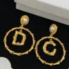 Brinco de pérola estilo quadra grande círculo pendurado brinco banhado a ouro joia de designer de moda para mulheres festa de casamento presente de noivado
