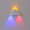 Wall Lamp 2024 Indoor LED Lighting Aluminium 3W Triangle Shape Bedroom Beside Light For Home Decor