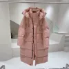 Casacos janveny fofo pato branco para baixo jaqueta feminina com capuz inverno espessura parkas moda feminina longa pena puffer casaco neve outwear