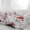 Set love tema rosso design del cuore lettiera set decorativo copripiumino a 3 pezzi con 2 cuscini