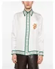 Casablanca 24ss Pomarańczowy kwiatowy druk jedwabne koszule Projektant Button Up Men and Women Beach Casablanc 2 DxG4