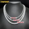 Iced Out Bling Letters Trust No One Pendant Necklaces Two Tone Color CZ Zircon Shake Hand Charm Mens Women Hip Hop Jewelry 240226