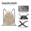 Shopping Bags Flower Of Life Drawstring Backpack Women Men Gym Sport Sackpack Portable Sephiroth Sacred Geometry Mandala Training Bag Sack