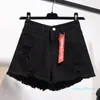 Sommer Hohe Taille Denim Shorts Frauen Plus Größe 5xl Lose Loch Quasten