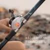 Reels Lixada 12+1 Ball Bearings Baitcasting Reel Fishing Fly High Speed Fishing Reel with Magnetic Brake System