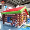 wholesale outdoor activities 4x4m new design large inflatable santa grotto Christmas house