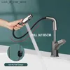 Robinets de lavabo de salle de bains Robinet de lavabo extractible 360 robinet de lavabo de levage robinet mitigeur de salle de bains robinet d'évier de cuisine pistolet gris Q240301