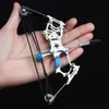 Bow Arrow Outdoor Indoor Mini Composite Bow and Arrow Left-handed Shooting Universal Target Paper Arrow Novice Interactive Package YQ240301