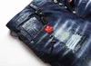 TR APSTAR DSQ Cool Guy short Mens Jeans Hip Hop Rock Moto Distressed Denim Biker DSQ summer blue Jeans short 1119