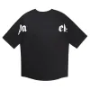 T-shirt PA di design Camicia di abbigliamento di marca di lusso Schiuma posteriore Graffiti Lettera Cotone Manica corta Primavera / Estate T-shirt da uomo e da donna