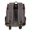 Backpack Travel Rucksack Men Laptop Wearproof Vintage Canvas Leather School Bag Neutral Portable Mochila