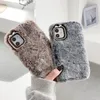 Colorful Warm Fluffy Soft Plush Phone Case For iPhone 15 14 Plus 13 12 11 Pro Max Full Body Back Cover