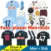 23/24 Haaland Man Soccer Jerseys BRUYNE GESUS STERLING Camisa de futebol DE GREALISH FODEN BERNARDO MAHREZ Maillot Foot sets para homens Kits infantis