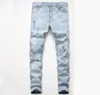 Men039S Ny modepersonlighet Rippad Slim Fit Zipper Stretch Denim Trousers Mens Super Skinny Jeans 2020 New8830450