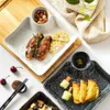 Dishes & Plates Japanese Creative Dumpling Plate Ceramic With Small Dish Breakfast Western Home Restaurant Tableware227c