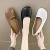 Casual Shoes Gentle Style Women's 2024 Spring Shallow Mouth Pu Material mjuk ensamstående färg enkel mångsidig mångsidig