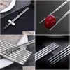 Pałeczki 150PAIR STEAL STAL STELLICZNE Pałeczki bez poślizgu metalowy pałeczka do wielokrotnego użytku do sushi hashi food Sticks Kitchen Tool Logo Dr Dhg2u