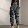 Men's Pants Multi-pocket Design Soft Breathable Cargo With Ankle-banded Loose Fit Multi Pockets Drawstring For Casual