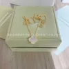 Designer Van cl-ap High Version V Gold Clover Halskette für Frauen CNC White Fritillaria Red Chalcedon Laser 925 Silber 18k Rose Lock Bone Chain