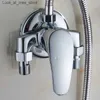 Rubinetti per lavandino del bagno Miscelatore universale per doccia da bagno rubinetto installazione sul ponte valvola cromata miscelazione calda e fredda sostituzione degli accessori Q240301