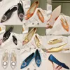 Nuove scarpe eleganti da donna di marca di lusso scarpe da sposa scarpe da balletto piatte formali scarpe singole stile passerella squisite scarpe formali con decorazione di strass sulla tomaia