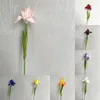 Fleurs décoratives 47Cm Iris Bouquet artificiel fausse plante en soie attachée à la main fête de mariage de la mariée ornement de bureau décoration de la maison