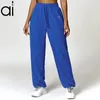 Pantaloni sportivi AL Yoga Soho Pantaloni jogger elasticizzati a vita alta con linea spezzata Amanti del logo 3D Abbigliamento sportivo Pantaloni lanterna solstizio Pantaloni da ballo casual pesanti e vestibilità rilassata