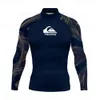 Uomo Nuoto Surf Maglietta Spiaggia Protezione UV Costumi da bagno Rash Guard Manica lunga Muta da sub Rashguard Top 240219