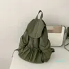 Schultaschen Kordelzug Nylon Rucksack Damen Nischentrend Große Kapazität Clamshell Student Persönlichkeit Tragbar