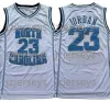 NCAA North Carolina Баскетбольные майки Tar Heels 23 Michael сшитый Джерси UNC College man Черный Белый Синий Мужчины