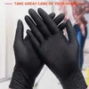 100 guantes desechables de nitrilo antideslizantes mecánicos impermeables de látex
