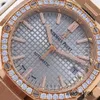 Damie nadgarstki zegarki sportowe AP zegarek męski zegarek Royal Oak Series 37 mm średnica 18K Rose Gold Original Diamond Automatic Mechanical Mens Watch Fashion Lux