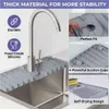 Sink Splash Guard Silicone Faucet Mat för köksvask Fällbar diskbänk bakom kran FMT2172