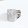 Modemerkontwerper DY Populaire retro hoogwaardige prachtige luxe Davids-ring MM imitatie diamant populaire knoopdraadring