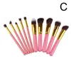 Makeup Brushes 10pcs/set Foundation Powder Eyeshadow Lipstick Blending Tools Portable Beginner Kit