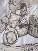 Homens camisetas Mens camisetas Alta Tees Teddy Bear Algodão T-shirt Hip Hop Manga Curta 240301