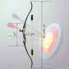 Bow Arrow 56inch Recurve Bow مع 30INCH MAX DRAW 30 35 40 45 50 رطلاً للوزن الأيمن أقواس الصيد في الهواء الطلق Arrows Set yq240301