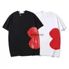 Homens camisetas Jogue Designer Mens Camisas Coração Emblema Marca Moda Mulheres Manga Curta Algodão Polo Camisa Roupas 240301