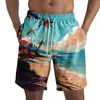 Erkek Şort Moda Baskılı Hawaiian Plajı Fit Sport Pantolon Cilt Dostu Konfor Ropa Hombre