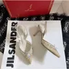 Rene Caovilla Slingbacks Uznaj buty wysokie obcasy kryształowe koronkowe sandały designerskie moda kobieca spiczasty palce ślubne Buty 7,5 cm