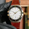 Luxury Brand Mechanical Men's and Women's Watches Designer Classic Watches Ceramic Bezel Star Emblem Logo Leather Strap 41mm