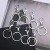 Keychains 50PCS Lanyard Snap Hooks With Key Chain Rings Keychain Clip Gold Silver Plated Lobster Clasp DIY Handcrafts