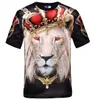 WholeNew модная женская и мужская футболка в стиле хип-хоп с короной и львиным принтом, мужская футболка с 3D сжатием, футболка с надписью Homme, брендовая одежда для 2083606