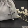 Hänghalsband Menshalsband Dy Jewlery Sier Retro Cross Vintage Luxury Jewelry Chains For Men Designer Party CHR Drop Delivery PE DH8ZR