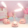 Veilleuses USB Recharge dessin animé mignon animal de compagnie ours cochon chat chien LED lampe de table enfant Protection des yeux blanc chaud lampe de bureau nouveauté Ligh9389326