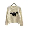 Pulls pour femmes Designer Haute Qualité Mode Automne Et Hiver Nouveau Modèle Corde Torsadée Pull En Tricot Polyvalent Pull Paresseux Coupe Ample Casual